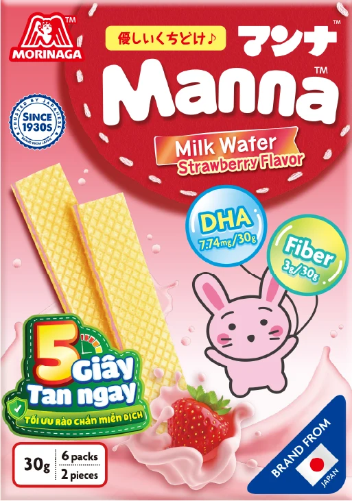 Bánh xốp sữa hương dâu Manna